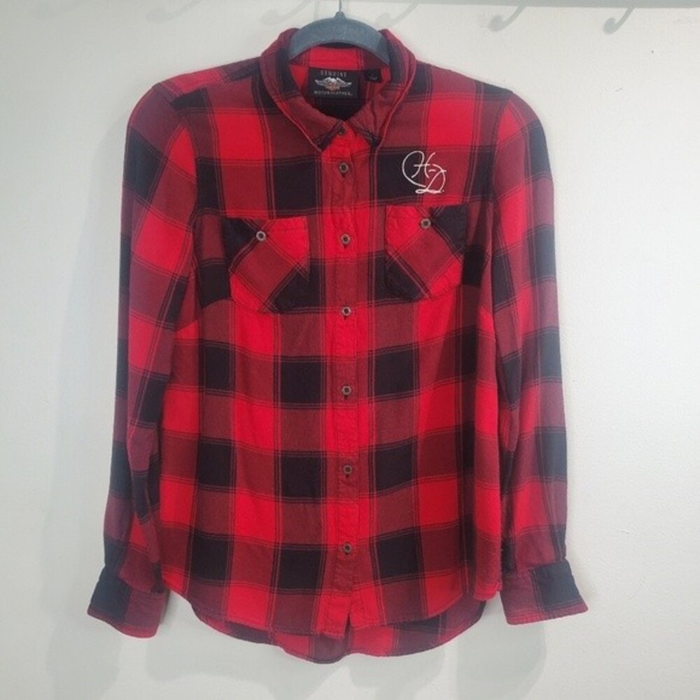 Harley-Davidson World Famous Plaid Long Sleeve Shirt small